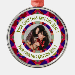 Adorno Metálico Estrella de Navidad Personalizada Moderna Rosa Tar