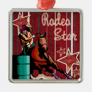 Adorno Metálico Estrella de rodeo de Carreras de barril de Rodeo o