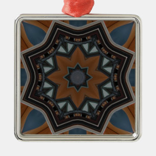 Adorno Metálico Estrella marrón Kaleidoscope