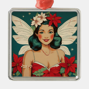Adorno Metálico Estrella Pin-Up Tropical Retro de Navidad de los 5