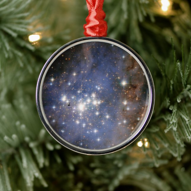 Adorno Metálico Estrellas de diamantes en el espacio de burbujas d (Árbol)