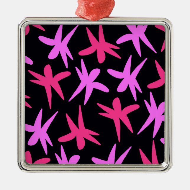 Adorno Metálico Estrellas de la flor (Frente)