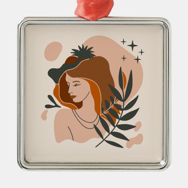 Adorno Metálico Estrellas de la mujer boho (Frente)