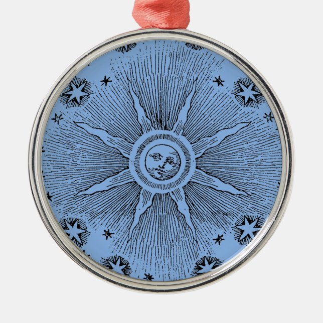 Adorno Metálico Estrellas Solares Cielo Nocturno Antiguo Zodíaco M (Frente)