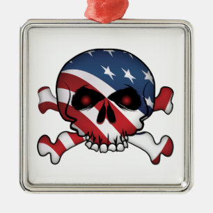 Adorno Metálico Estrellas y rayas