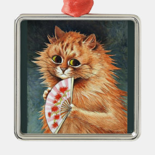 Adorno Metálico Estudio de un Ginger Cat de Louis Wain