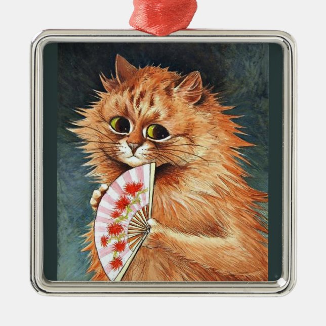 Adorno Metálico Estudio de un Ginger Cat de Louis Wain (Frente)