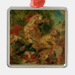 Adorno Metálico Estudio para la caza del león, 1854