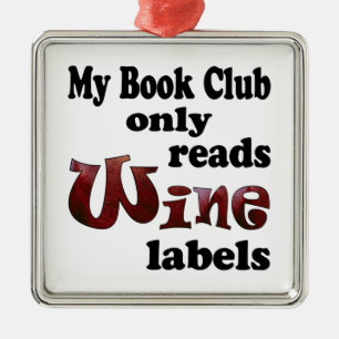 Adorno Metálico Etiquetas de vino para club de lectura