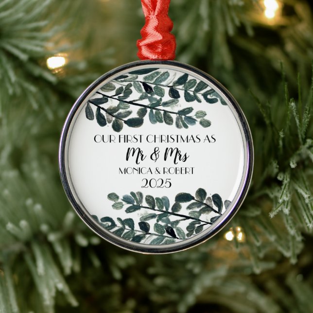 Adorno Metálico Eucalipto Rústico Keepsake Primera Navidad (Árbol)