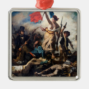 Adorno Metálico Eugene Delacroix - La Libertad Guiando al Pueblo