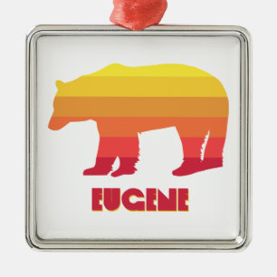 Adorno Metálico Eugene Oregon Rainbow Bear