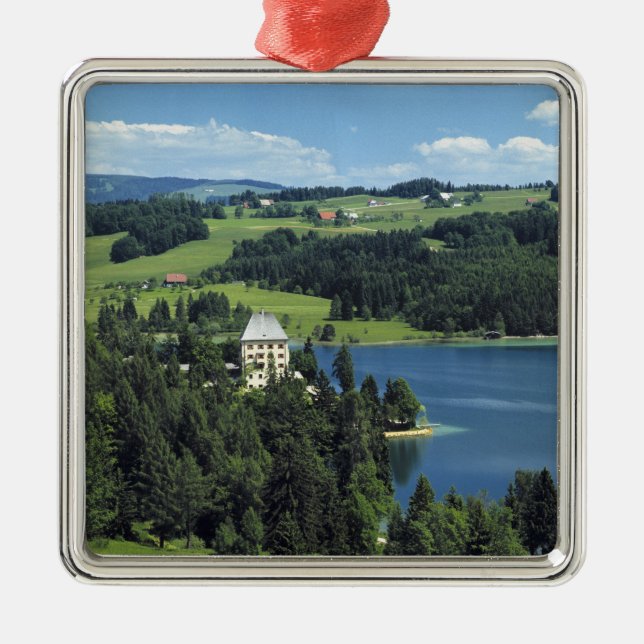 Adorno Metálico Europa, Austria, Fuschl. Castillo Schloss Fuschl (Frente)