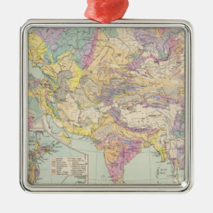 Adorno Metálico Europa de Asien u - mapa del atlas de Asia y de