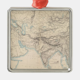 Adorno Metálico Europa y Asia físicas