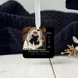 Adorno Metálico Evergreen Christmas Tree Baby Fotos de estado de n