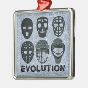 Adorno Metálico Evolución de la máscara de gafas de hockey