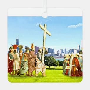 Adorno Metálico Exaltación de la Santa Cruz