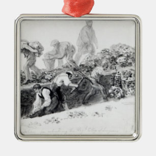 Adorno Metálico Excavación de un agujero para las fundaciones