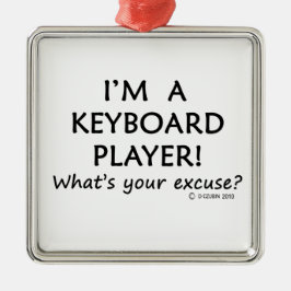 Adorno Metálico Excusa del jugador de teclado