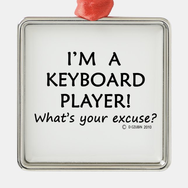 Adorno Metálico Excusa del jugador de teclado (Frente)