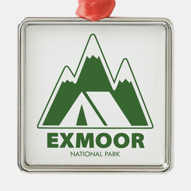 Adorno Metálico Exmoor Parque Nacional Montañas Camping (Frente)