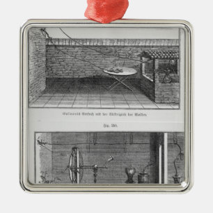 Adorno Metálico Experimento sobre ranas de Louis Galvani