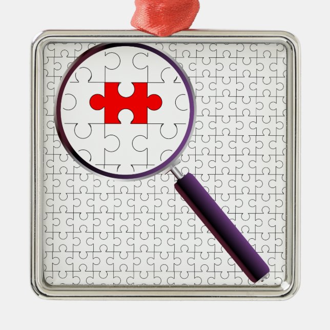 Adorno Metálico Extraño cristal de aumento de pieza (Frente)