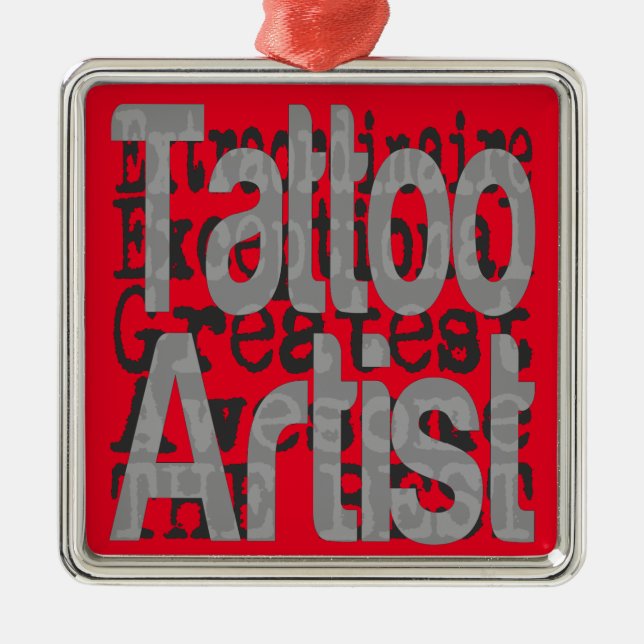 Adorno Metálico Extraordinaria artista del tatuaje (Frente)