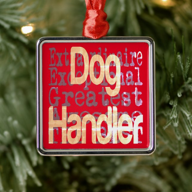 Adorno Metálico Extraordinaria de Dog Handler (Árbol)