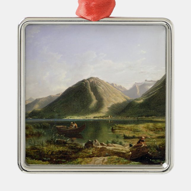 Adorno Metálico Extremo del lago Lemán, 1835 (aceite en lona) (Frente)