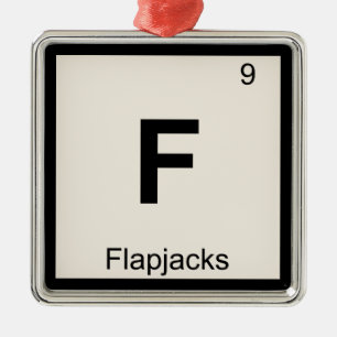 Adorno Metálico F - Símbolo de la tabla periódica de química de to