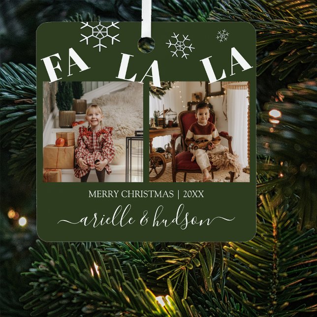Adorno Metálico Fa La La 2 Foto Navidad Árbol de vacaciones (Subido por el creador)