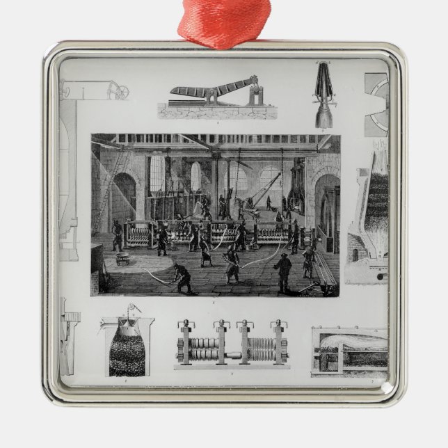 Adorno Metálico Fabricación de hierro con una visión general del h (Frente)