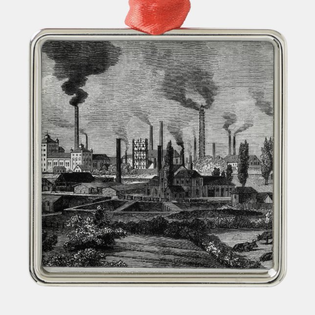 Adorno Metálico Factory de S. Krupp en Essen, Alemania (Frente)