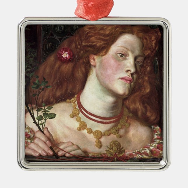 Adorno Metálico Fair Rosamund (Mujer Elegante y Hermosa Redhead) (Frente)