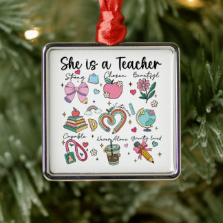 Adorno Metálico Faith Ella es un regalo de profesor