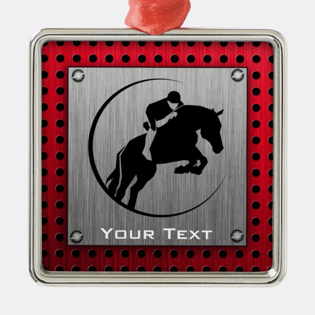 Adorno Metálico Falso Equestrian. de aluminio cepillado