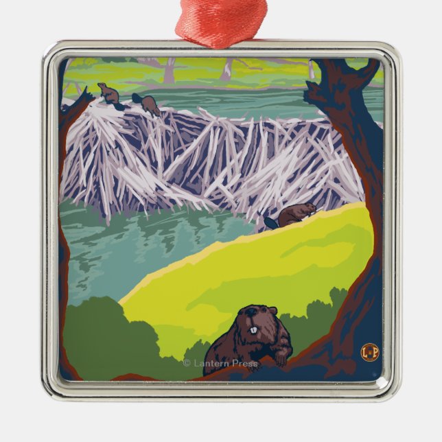 Adorno Metálico Familia del castor - Eugene, Oregon (Frente)