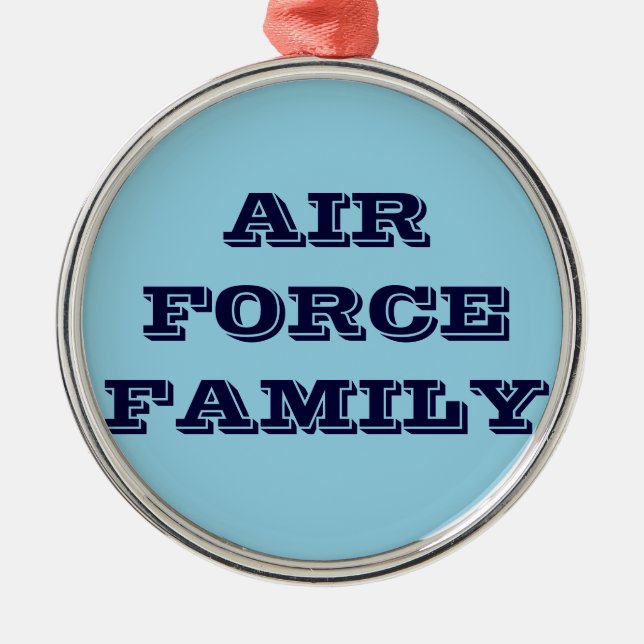 Adorno Metálico Familia Ornament Air Force (Frente)