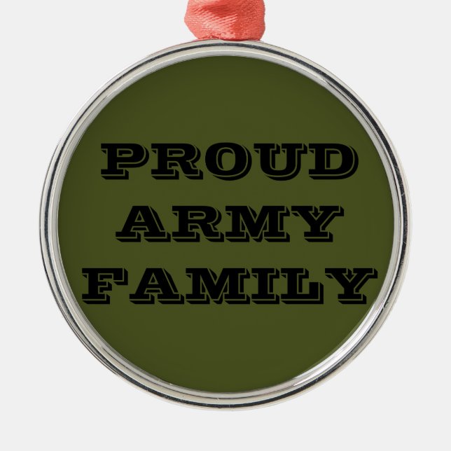 Adorno Metálico Familia Ornament Orud Army (Frente)