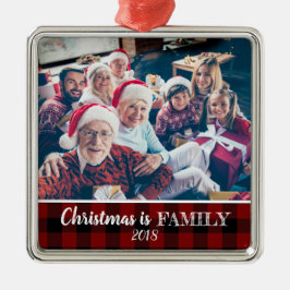 Adorno Metálico Familia Rusa de Navidades de foto de búfalo rojo