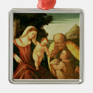 Adorno Metálico Familia santa con St. John