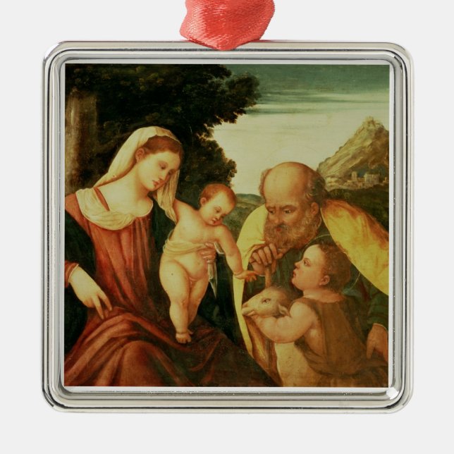 Adorno Metálico Familia santa con St. John (Frente)