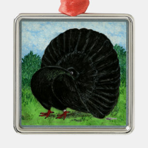 Adorno Metálico Fantail: Negro