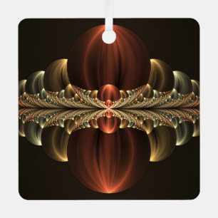 Adorno Metálico Fantasía Construcción Brillante Resumen Arte Fract