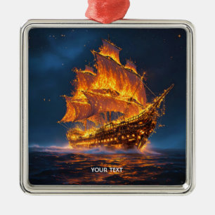 Adorno Metálico Fantasía Cuesta el Mar del Buque de Fuego