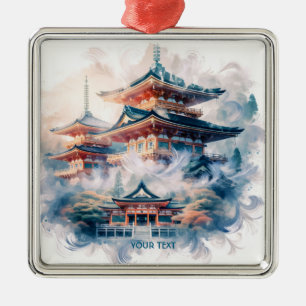 Adorno Metálico Fantasía Cuidada Templo Japonés