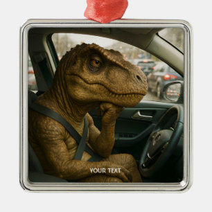 Adorno Metálico Fantasía Cute Dinosaurio Drin Car