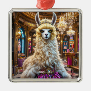 Adorno Metálico Fantasía cute drama llama reina